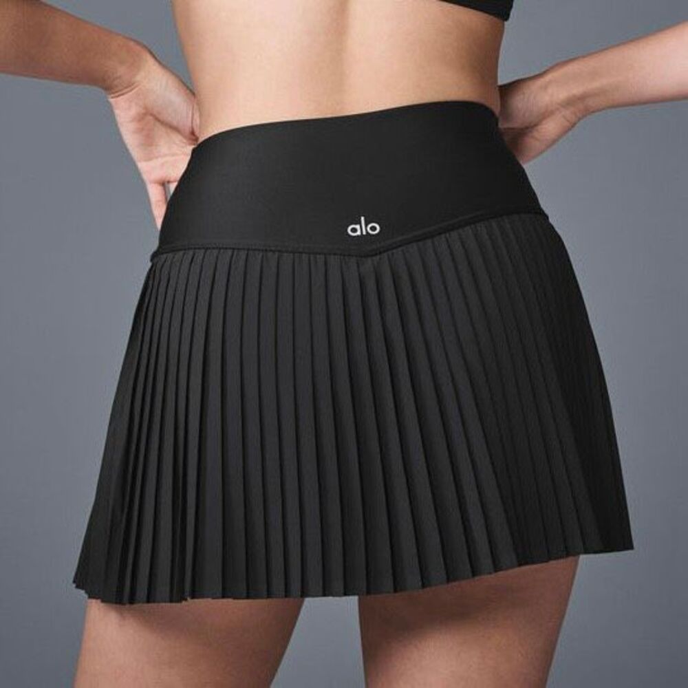 Alo Grand Slam Tennis Skirt Black - Picture 3 of 9